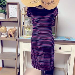 Striped Gathered Dress